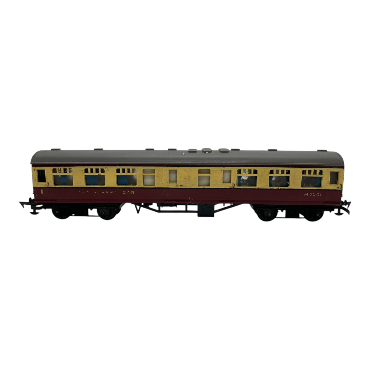 Tri-ang Restaurant Car – Maroon and Cream – OO Gauge – Poor Condition (2 of 3)