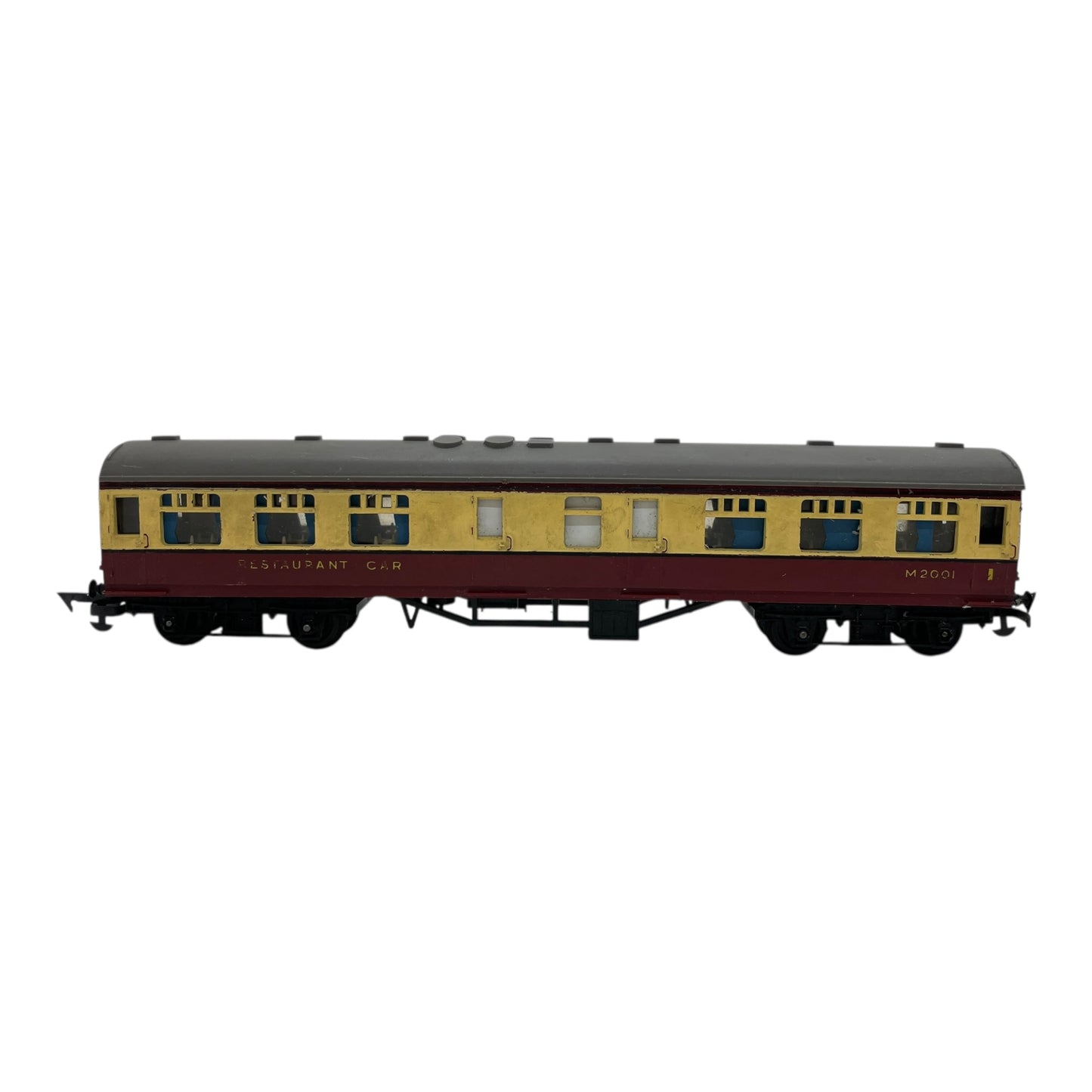 Tri-ang Restaurant Car – Maroon and Cream – OO Gauge – Poor Condition (2 of 3)