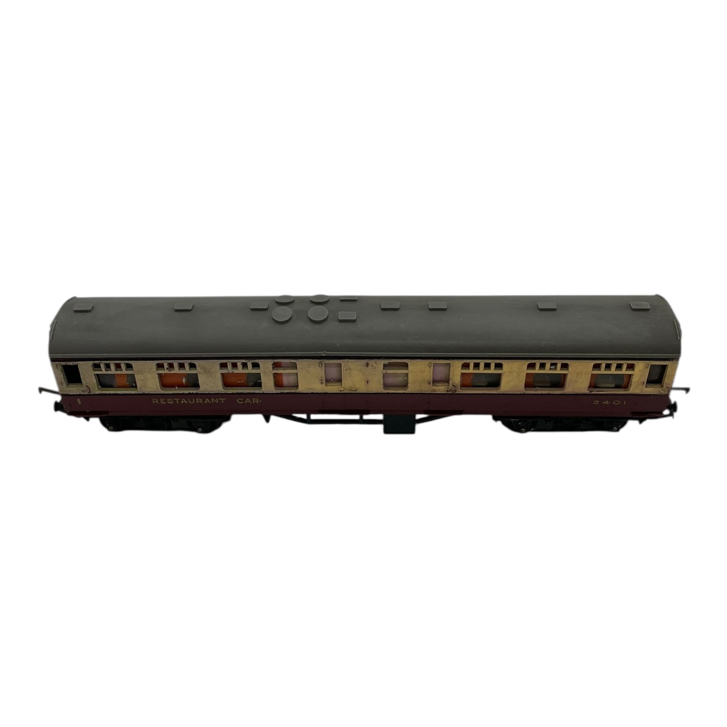 Tri-ang Restaurant Car – Maroon and Cream – OO Gauge – Poor Condition (3 of 3)
