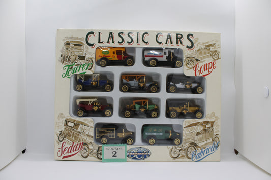 Classic Cars Die-Cast Metal Collection Gift Set – 10 Vehicle Set (Pre-Owned)
