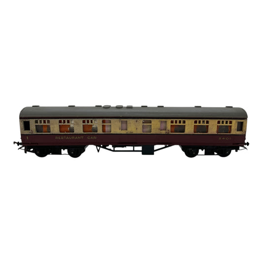 Tri-ang Restaurant Car – Maroon and Cream – OO Gauge – Poor Condition (3 of 3)